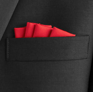 Order a pocket square for exact tuxedo accessory color