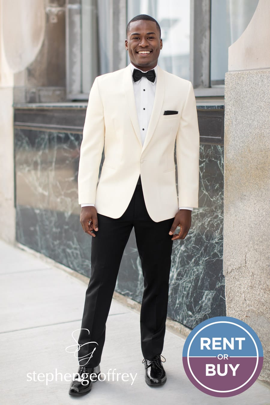 Ivory Classic Shawl Tuxedo Rent or Buy for your wedding