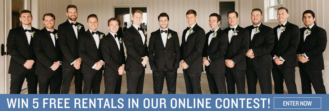 Win Five Free Tuxedos For Your Wedding. Enter Now.